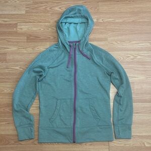 Nike Women’s Teal Zip Hoodie with Purple Trim